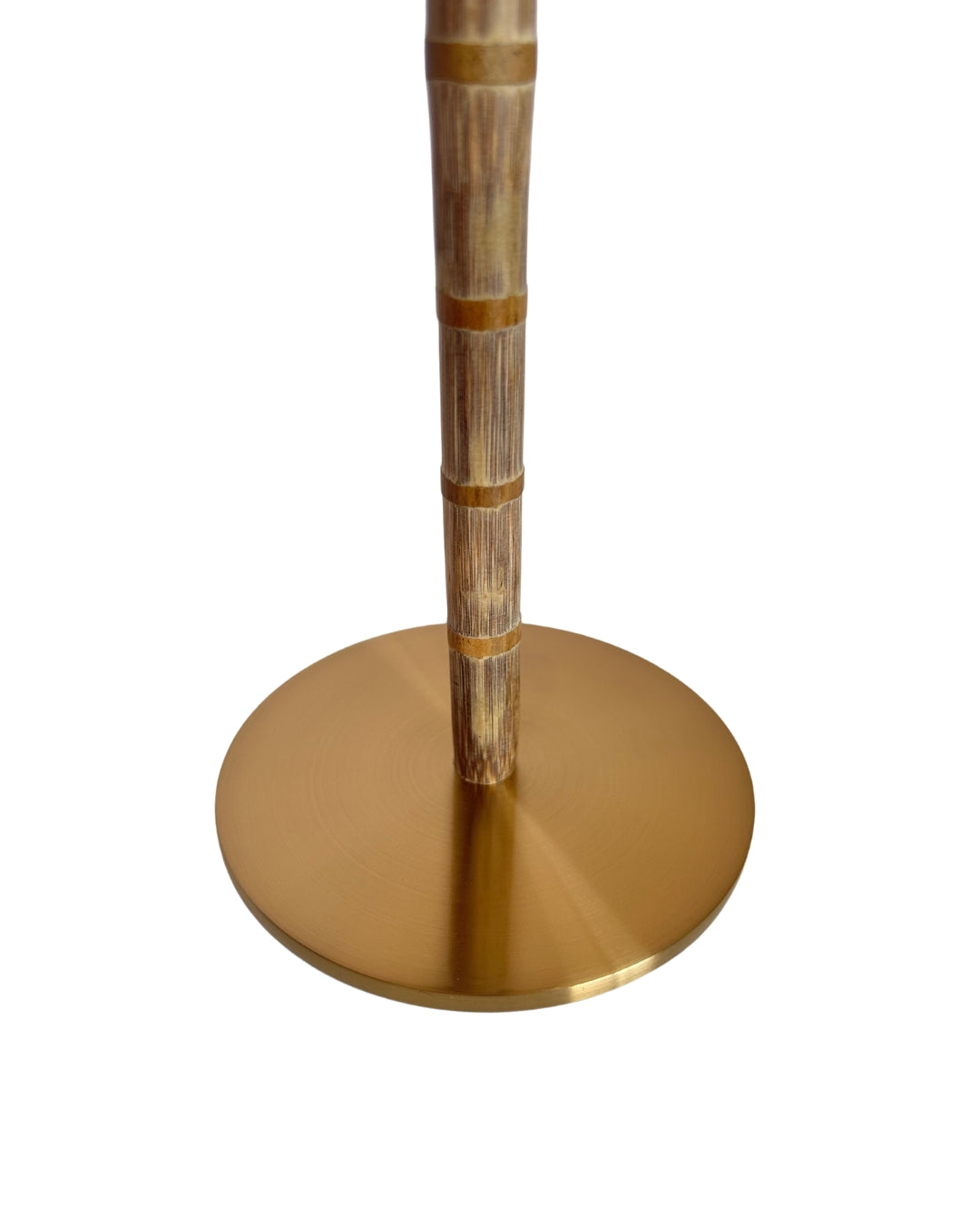 CORDLESS BAMBOO LAMP and Custom Lampshade ('Carnations in Moss Green')