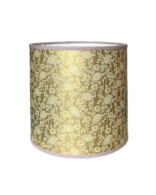 Pom Poms on Gold Lampshade